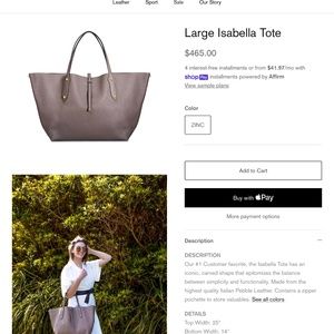 NEW Annabel Ingall Isabella leather tote